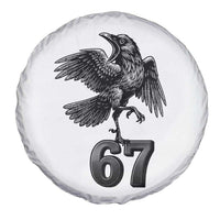 Funny Raven Brainrot Six Seven Meme Gift Spare Tire Cover - Wonder Print Shop