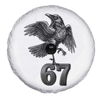 Funny Raven Brainrot Six Seven Meme Gift Spare Tire Cover - Wonder Print Shop