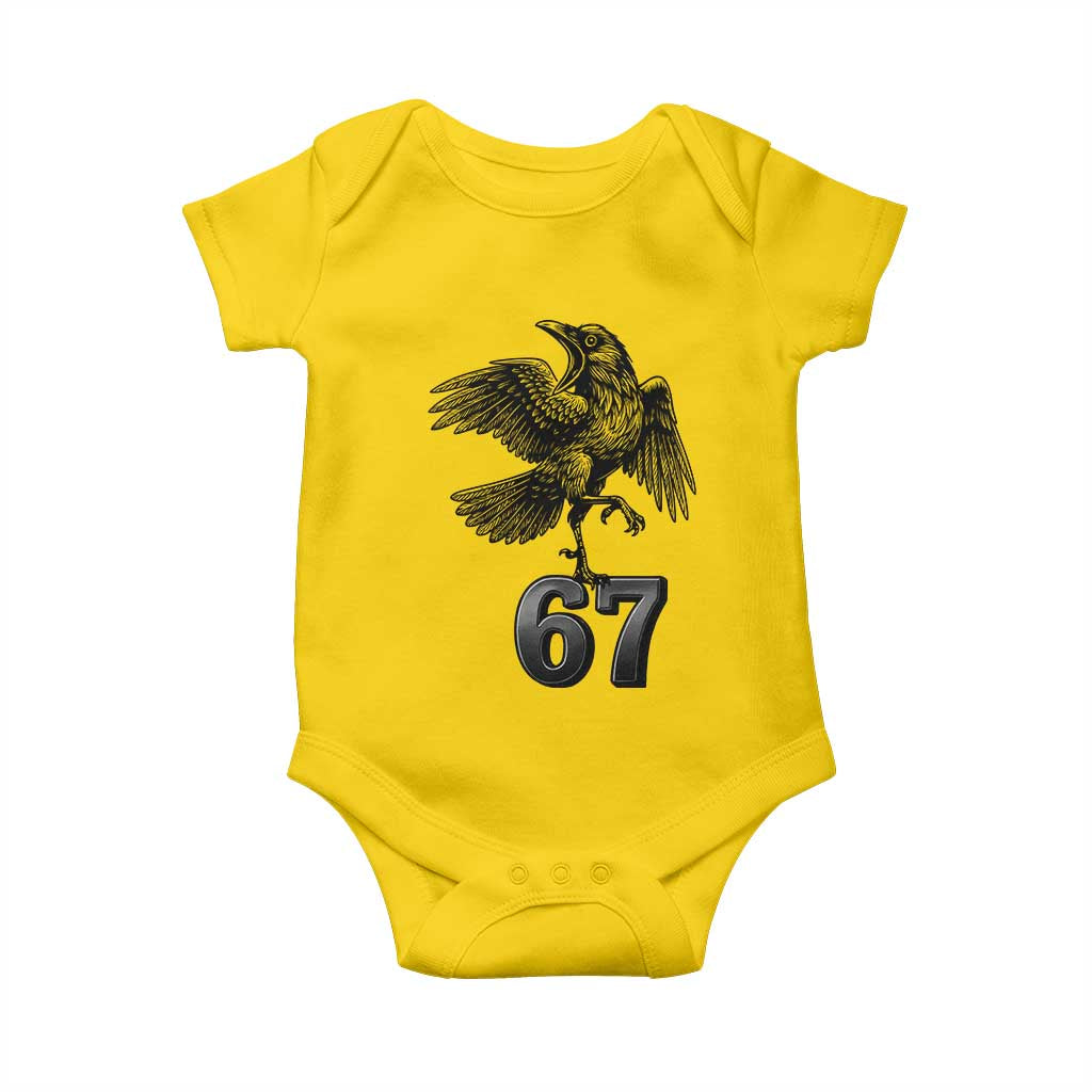 Funny Raven Brainrot Six Seven Meme Gift Baby Onesie - Wonder Print Shop