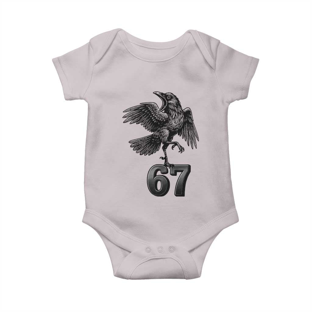 Funny Raven Brainrot Six Seven Meme Gift Baby Onesie - Wonder Print Shop