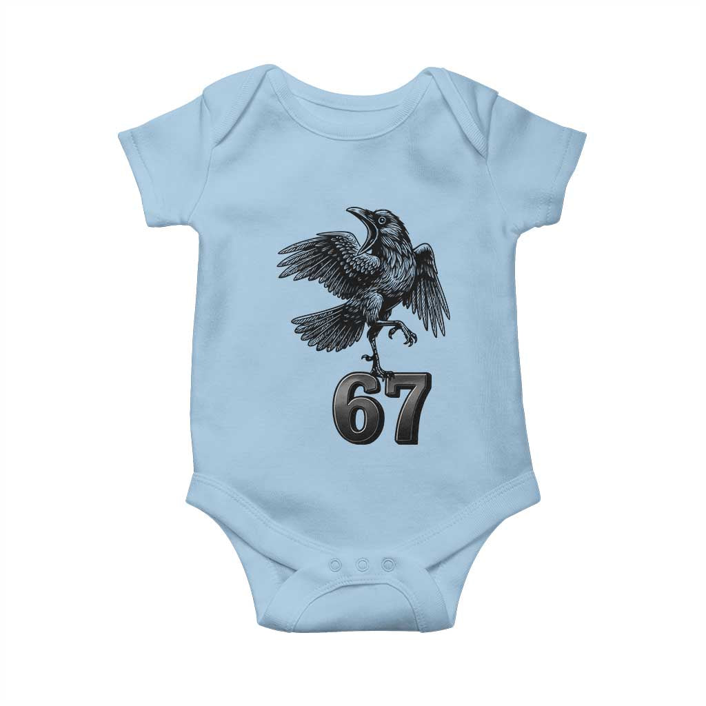 Funny Raven Brainrot Six Seven Meme Gift Baby Onesie - Wonder Print Shop