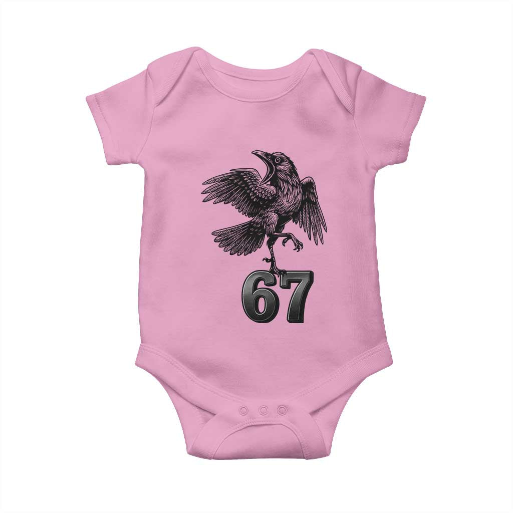 Funny Raven Brainrot Six Seven Meme Gift Baby Onesie - Wonder Print Shop