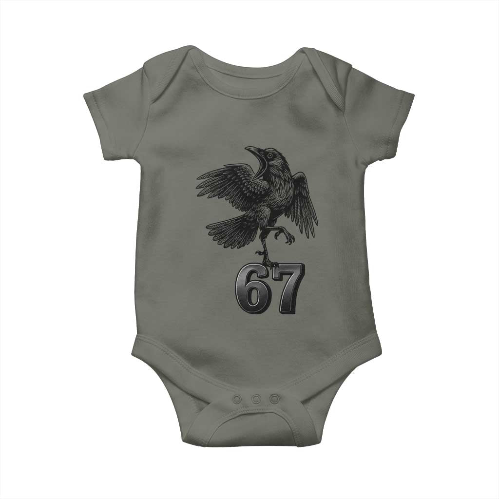 Funny Raven Brainrot Six Seven Meme Gift Baby Onesie - Wonder Print Shop