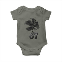Funny Raven Brainrot Six Seven Meme Gift Baby Onesie - Wonder Print Shop