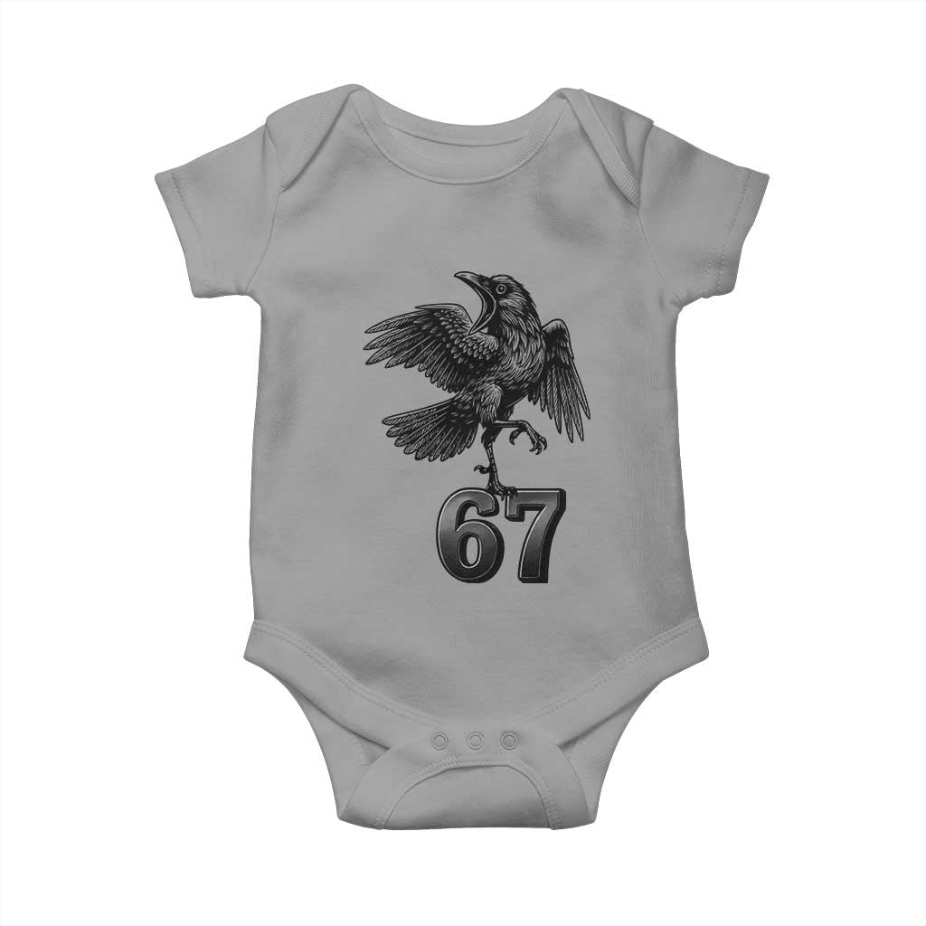 Funny Raven Brainrot Six Seven Meme Gift Baby Onesie - Wonder Print Shop