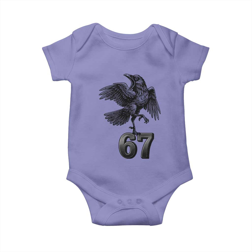 Funny Raven Brainrot Six Seven Meme Gift Baby Onesie - Wonder Print Shop