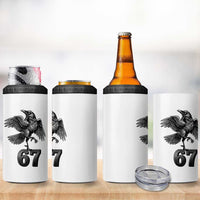 Funny Raven Brainrot Six Seven Meme Gift 4 in 1 Can Cooler Tumbler - Wonder Print Shop