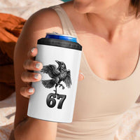 Funny Raven Brainrot Six Seven Meme Gift 4 in 1 Can Cooler Tumbler - Wonder Print Shop
