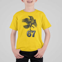 Funny Raven Brainrot Six Seven Meme Gift T Shirt For Kid - Wonder Print Shop