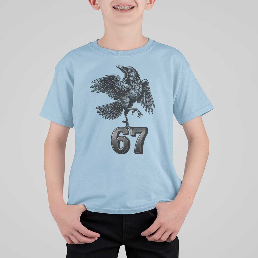 Funny Raven Brainrot Six Seven Meme Gift T Shirt For Kid - Wonder Print Shop