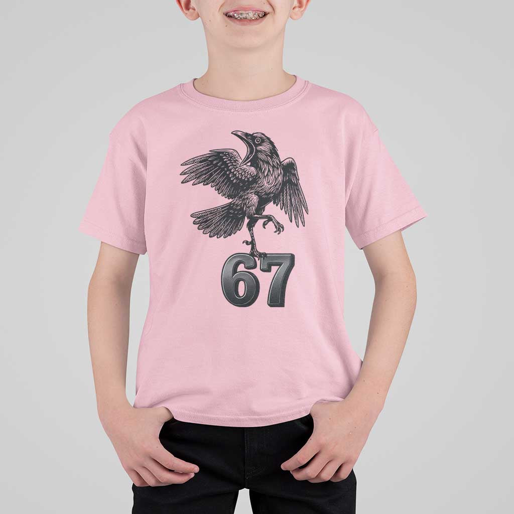 Funny Raven Brainrot Six Seven Meme Gift T Shirt For Kid - Wonder Print Shop