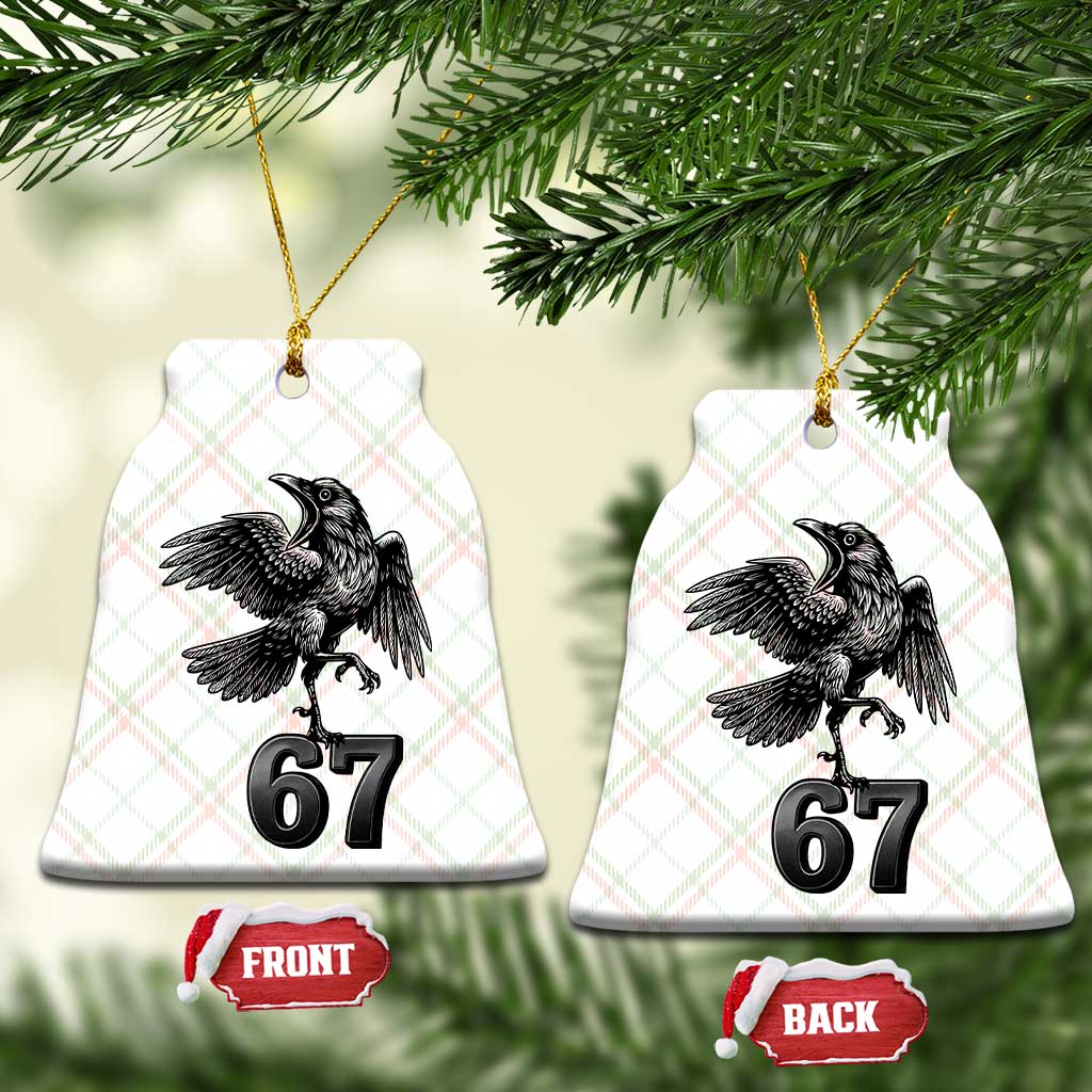 Funny Raven Brainrot Six Seven Meme Gift Ceramic Ornament - Wonder Print Shop