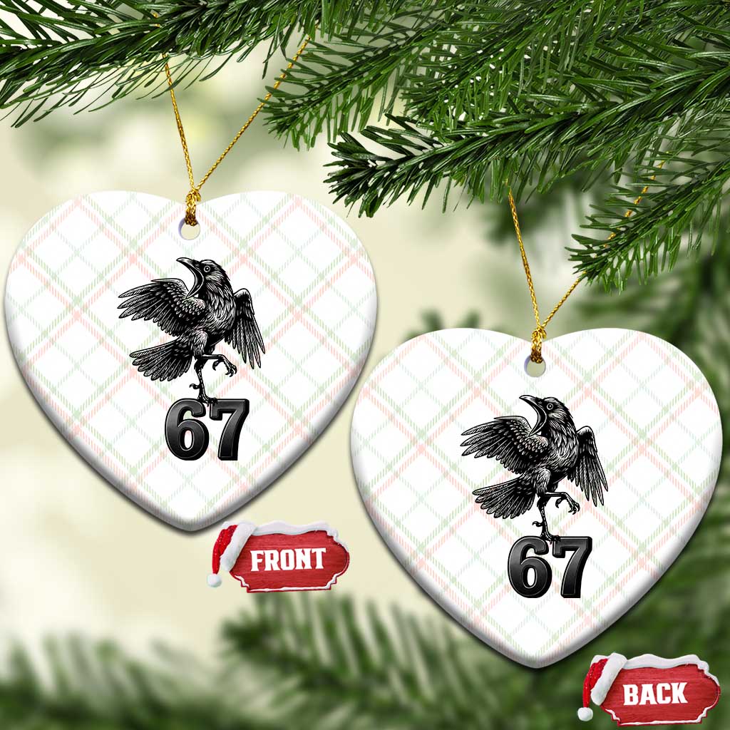 Funny Raven Brainrot Six Seven Meme Gift Ceramic Ornament - Wonder Print Shop