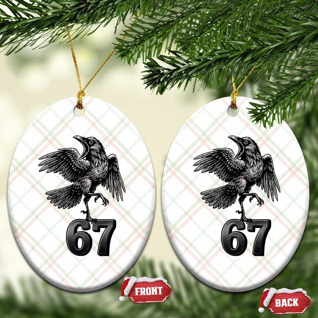 Funny Raven Brainrot Six Seven Meme Gift Ceramic Ornament - Wonder Print Shop