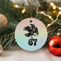 Funny Raven Brainrot Six Seven Meme Gift Ceramic Ornament - Wonder Print Shop
