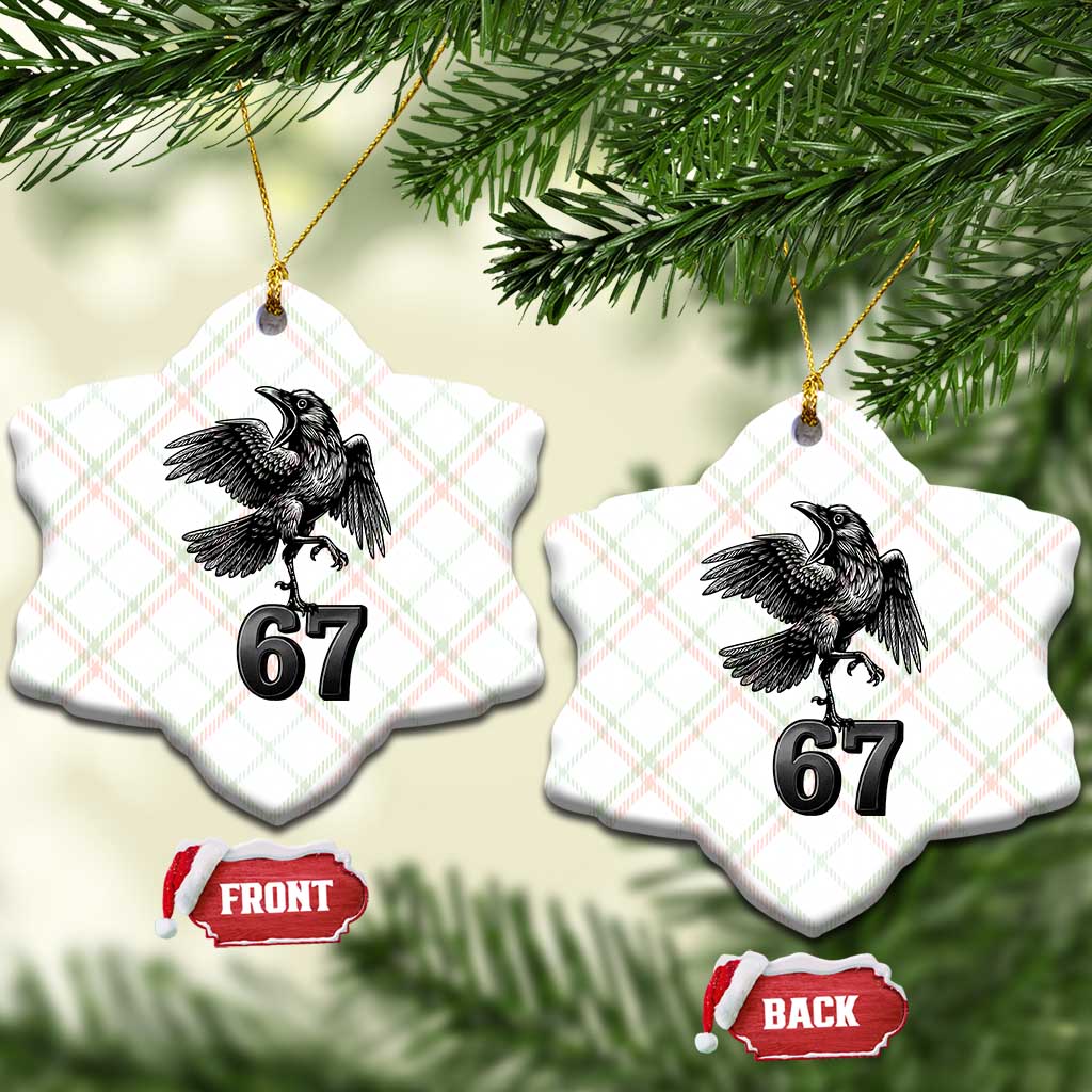 Funny Raven Brainrot Six Seven Meme Gift Ceramic Ornament - Wonder Print Shop