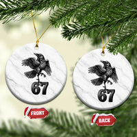 Funny Raven Brainrot Six Seven Meme Gift Ceramic Ornament - Wonder Print Shop