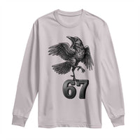Funny Raven Brainrot Six Seven Meme Gift Long Sleeve Shirt - Wonder Print Shop