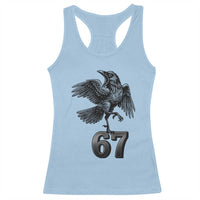 Funny Raven Brainrot Six Seven Meme Gift Racerback Tank Top - Wonder Print Shop