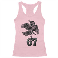 Funny Raven Brainrot Six Seven Meme Gift Racerback Tank Top - Wonder Print Shop