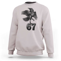 Funny Raven Brainrot Six Seven Meme Gift Sweatshirt - Wonder Print Shop