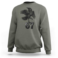 Funny Raven Brainrot Six Seven Meme Gift Sweatshirt - Wonder Print Shop