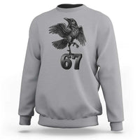 Funny Raven Brainrot Six Seven Meme Gift Sweatshirt - Wonder Print Shop