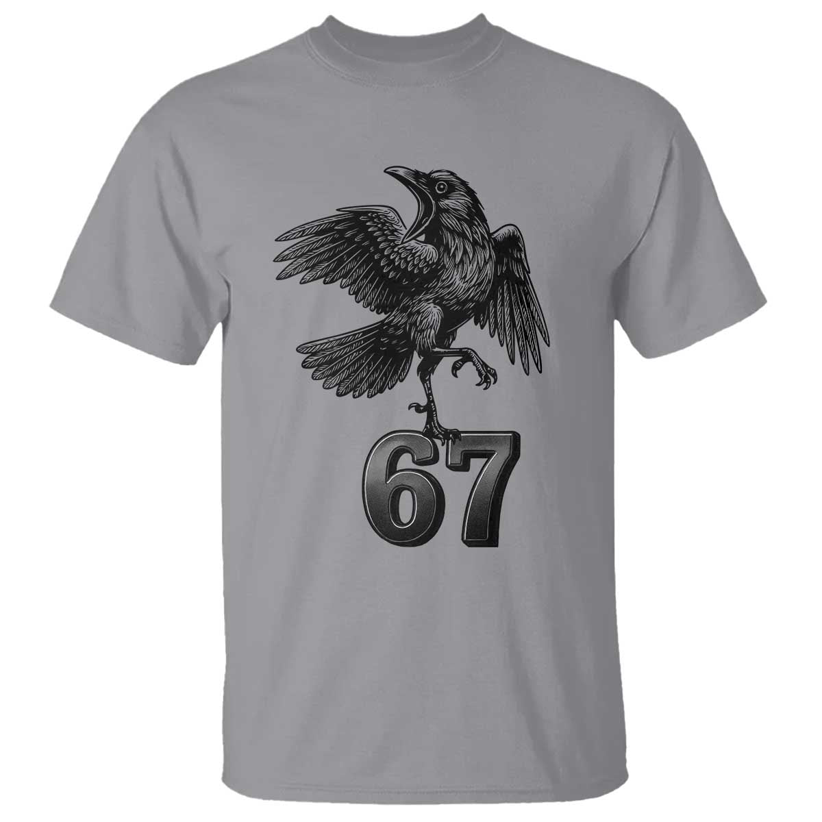 Funny Raven Brainrot Six Seven Meme Gift T Shirt - Wonder Print Shop