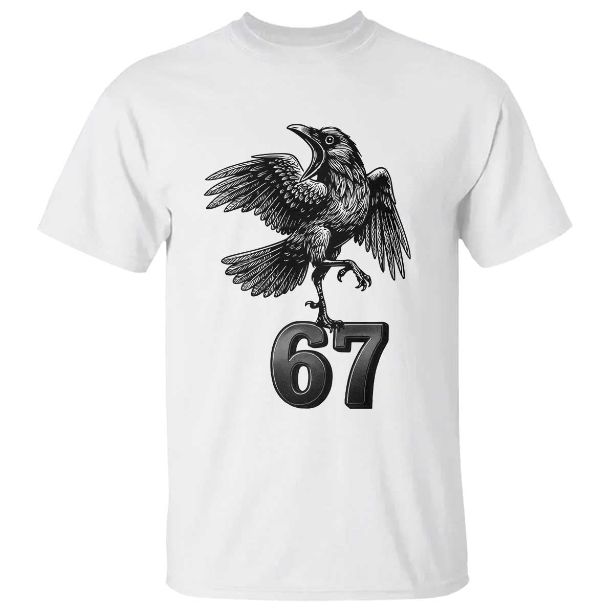 Funny Raven Brainrot Six Seven Meme Gift T Shirt - Wonder Print Shop