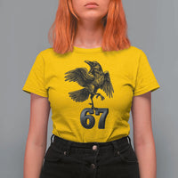 Funny Raven Brainrot Six Seven Meme Gift T Shirt For Women - Wonder Print Shop