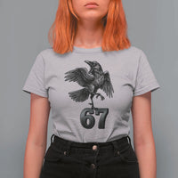 Funny Raven Brainrot Six Seven Meme Gift T Shirt For Women - Wonder Print Shop