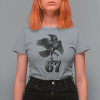 Funny Raven Brainrot Six Seven Meme Gift T Shirt For Women - Wonder Print Shop