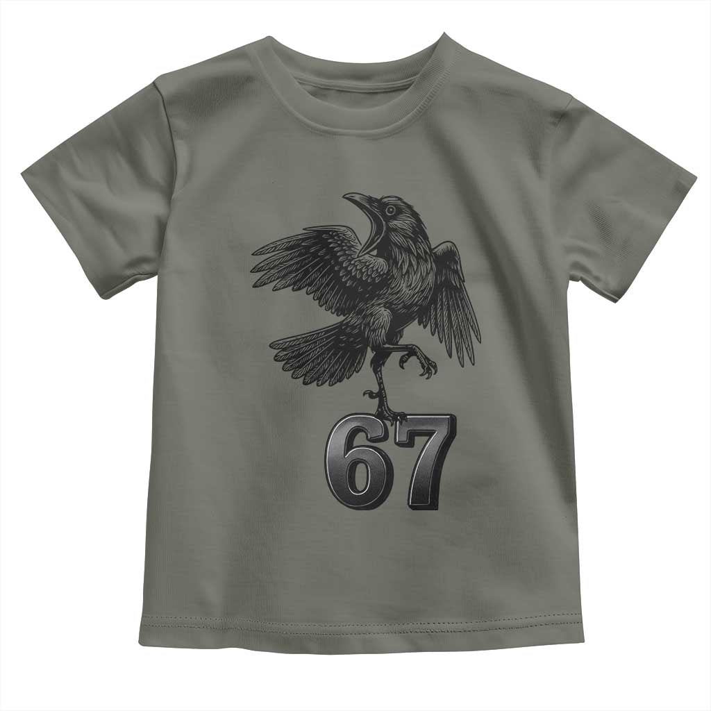 Funny Raven Brainrot Six Seven Meme Gift Toddler T Shirt - Wonder Print Shop