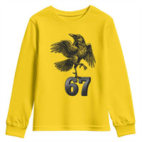 Funny Raven Brainrot Six Seven Meme Gift Youth Sweatshirt - Wonder Print Shop