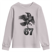 Funny Raven Brainrot Six Seven Meme Gift Youth Sweatshirt - Wonder Print Shop