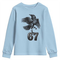 Funny Raven Brainrot Six Seven Meme Gift Youth Sweatshirt - Wonder Print Shop