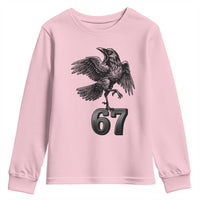 Funny Raven Brainrot Six Seven Meme Gift Youth Sweatshirt - Wonder Print Shop