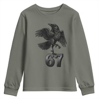 Funny Raven Brainrot Six Seven Meme Gift Youth Sweatshirt - Wonder Print Shop