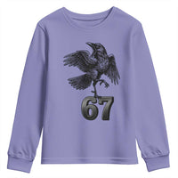 Funny Raven Brainrot Six Seven Meme Gift Youth Sweatshirt - Wonder Print Shop