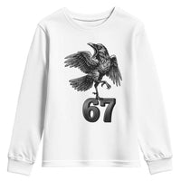 Funny Raven Brainrot Six Seven Meme Gift Youth Sweatshirt - Wonder Print Shop