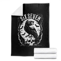 Gothic Raven Brainrot Six Seven Throw Blanket Gen Z Alpha Gift - Wonder Print Shop