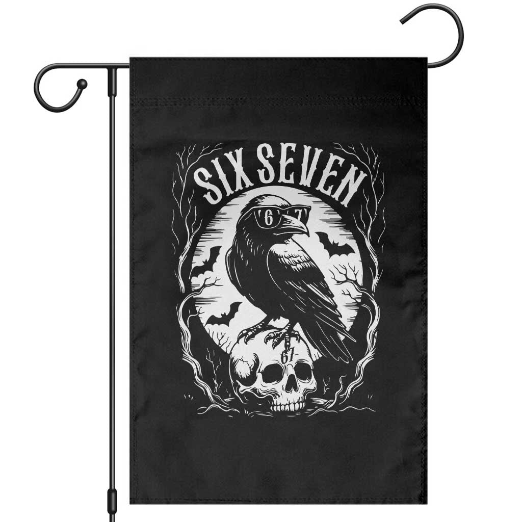 Gothic Raven Brainrot Six Seven Garden Flag Gen Z Alpha Gift - Wonder Print Shop
