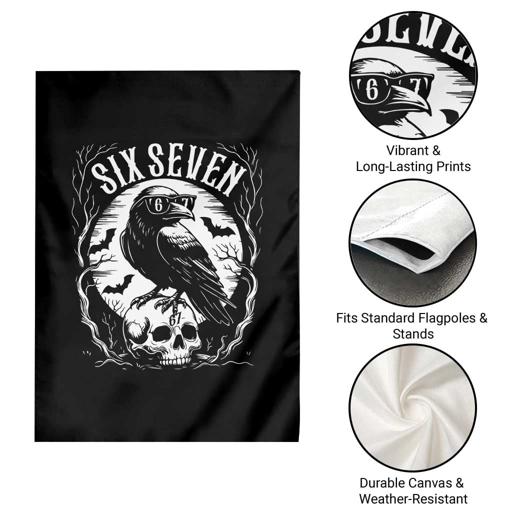 Gothic Raven Brainrot Six Seven Garden Flag Gen Z Alpha Gift - Wonder Print Shop