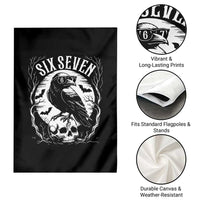 Gothic Raven Brainrot Six Seven Garden Flag Gen Z Alpha Gift - Wonder Print Shop
