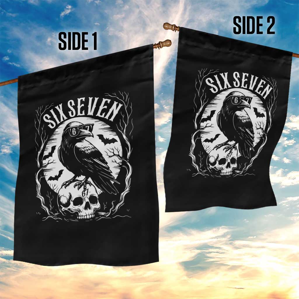 Gothic Raven Brainrot Six Seven Garden Flag Gen Z Alpha Gift - Wonder Print Shop