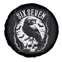 Gothic Raven Brainrot Six Seven Spare Tire Cover Gen Z Alpha Gift - Wonder Print Shop