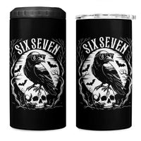 Gothic Raven Brainrot Six Seven 4 in 1 Can Cooler Tumbler Gen Z Alpha Gift - Wonder Print Shop
