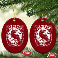 Gothic Raven Brainrot Six Seven Ceramic Ornament Gen Z Alpha Gift - Wonder Print Shop