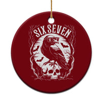 Gothic Raven Brainrot Six Seven Ceramic Ornament Gen Z Alpha Gift - Wonder Print Shop