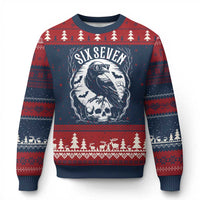 Gothic Raven Brainrot Six Seven Ugly Christmas Sweater Gen Z Alpha Gift - Wonder Print Shop